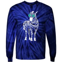 Cool Sunglasses Zebra Zookeeper Wildlife Animal Lover Tie-Dye Long Sleeve Shirt