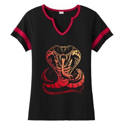 Cobra Snake Zoo Reptile Venom Snake Ladies Halftime Notch Neck Tee