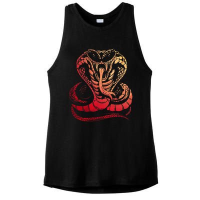 Cobra Snake Zoo Reptile Venom Snake Ladies PosiCharge Tri-Blend Wicking Tank