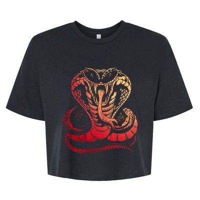 Cobra Snake Zoo Reptile Venom Snake Bella+Canvas Jersey Crop Tee