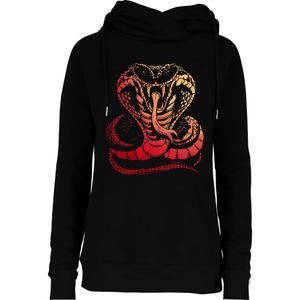 Cobra Snake Zoo Reptile Venom Snake Womens Funnel Neck Pullover Hood