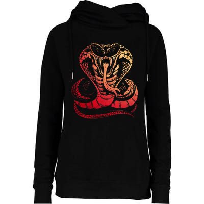 Cobra Snake Zoo Reptile Venom Snake Womens Funnel Neck Pullover Hood