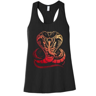 Cobra Snake Zoo Reptile Venom Snake Women's Racerback Tank