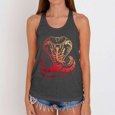 Cobra Snake Zoo Reptile Venom Snake Women's Knotted Racerback Tank