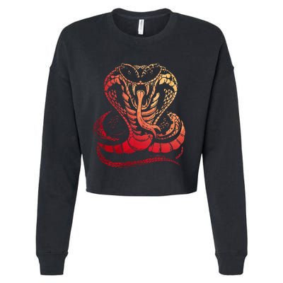 Cobra Snake Zoo Reptile Venom Snake Cropped Pullover Crew