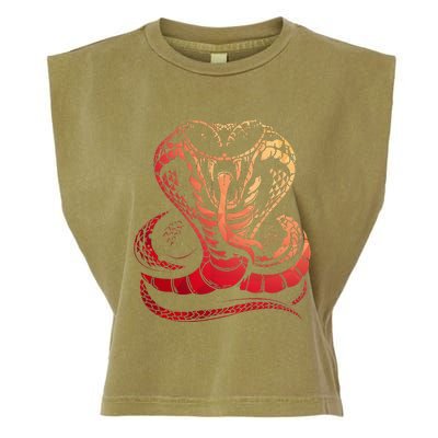 Cobra Snake Zoo Reptile Venom Snake Garment-Dyed Women's Muscle Tee