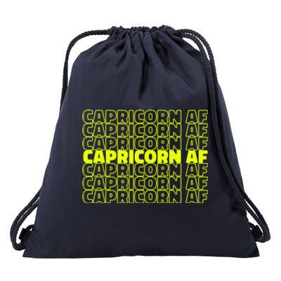 Cool Statet Zodiac Horoscope Capricorn Astrology Funny Gift Drawstring Bag