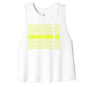 Cool Statet Zodiac Horoscope Capricorn Astrology Funny Gift Women's Racerback Cropped Tank