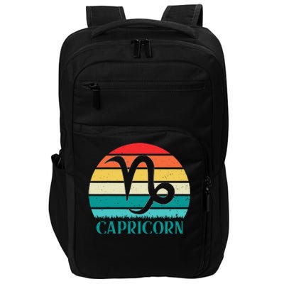 Capricorn Sunset Zodiac Impact Tech Backpack