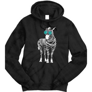 Cool Sunglasses Zebra Zookeeper Wildlife Animal Lover Tie Dye Hoodie