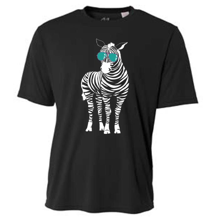 Cool Sunglasses Zebra Zookeeper Wildlife Animal Lover Cooling Performance Crew T-Shirt