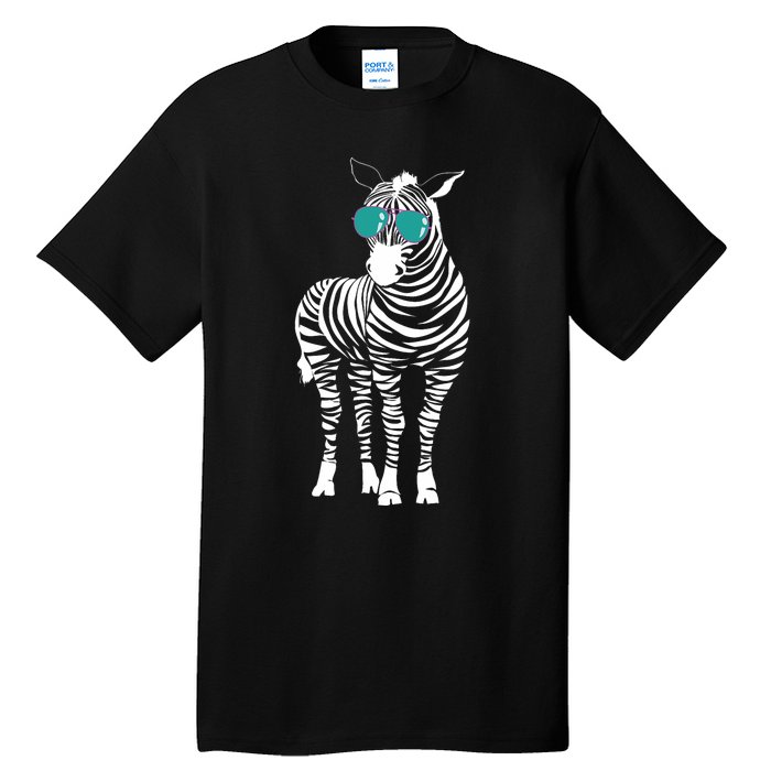 Cool Sunglasses Zebra Zookeeper Wildlife Animal Lover Tall T-Shirt