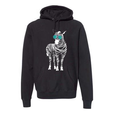 Cool Sunglasses Zebra Zookeeper Wildlife Animal Lover Premium Hoodie