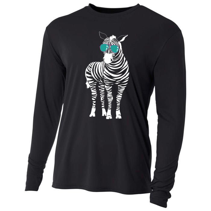 Cool Sunglasses Zebra Zookeeper Wildlife Animal Lover Cooling Performance Long Sleeve Crew