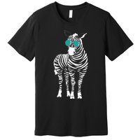 Cool Sunglasses Zebra Zookeeper Wildlife Animal Lover Premium T-Shirt