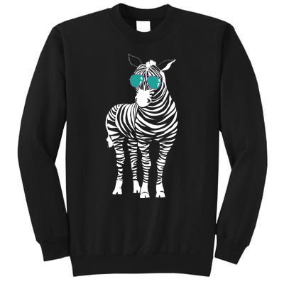 Cool Sunglasses Zebra Zookeeper Wildlife Animal Lover Tall Sweatshirt