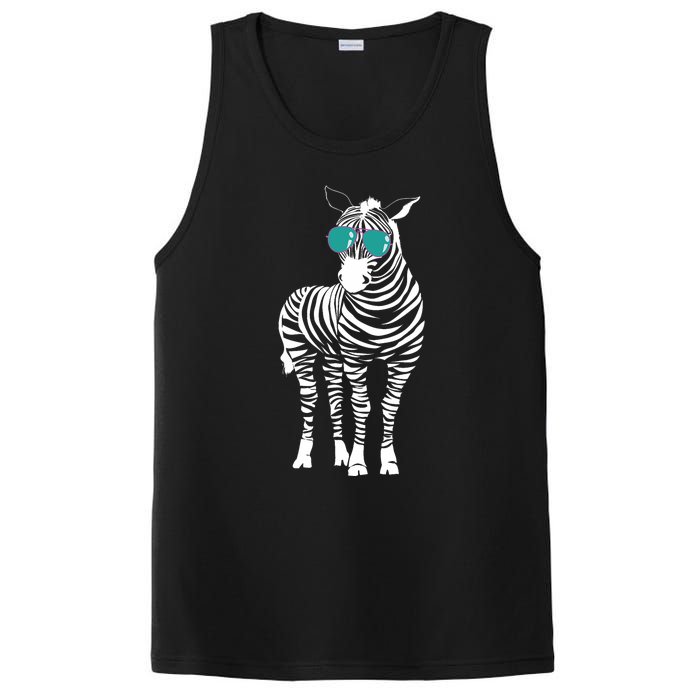 Cool Sunglasses Zebra Zookeeper Wildlife Animal Lover PosiCharge Competitor Tank