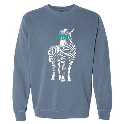 Cool Sunglasses Zebra Zookeeper Wildlife Animal Lover Garment-Dyed Sweatshirt