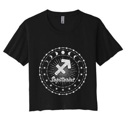Celestial Sagittarius Zodiac Symbol Gift Crop Top