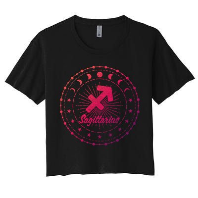 Celestial Sagittarius Zodiac Symbol Gift Crop Top