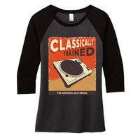 Classically Trained 1210 1200 Turntable Women's Tri-Blend 3/4-Sleeve Raglan Shirt