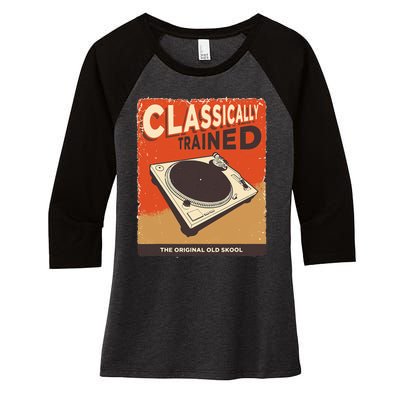 Classically Trained 1210 1200 Turntable Women's Tri-Blend 3/4-Sleeve Raglan Shirt