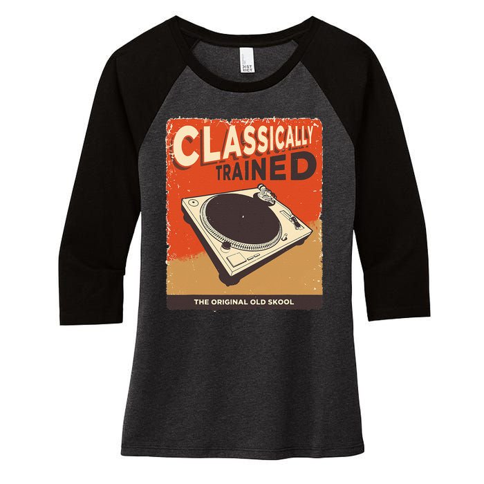 Classically Trained 1210 1200 Turntable Women's Tri-Blend 3/4-Sleeve Raglan Shirt