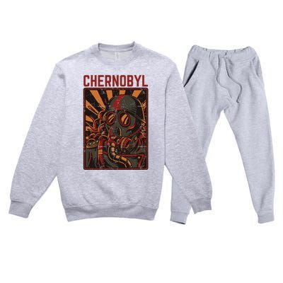 Chernobyl Tschernobyl 1986 Radioactive Explosion Radiation Premium Crewneck Sweatsuit Set