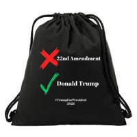 Cancel The 22nd Amendment Support Trump For President 2028 Drawstring Bag