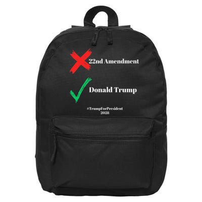 Cancel The 22nd Amendment Support Trump For President 2028 16 in Basic Backpack