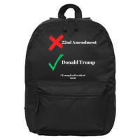 Cancel The 22nd Amendment Support Trump For President 2028 16 in Basic Backpack