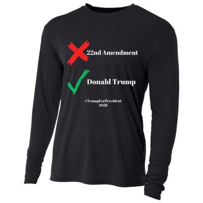 Cancel The 22nd Amendment Support Trump For President 2028 Cooling Performance Long Sleeve Crew