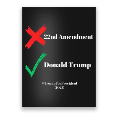 Cancel The 22nd Amendment Support Trump For President 2028 Poster