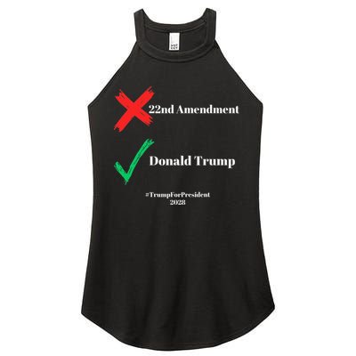 Cancel The 22nd Amendment Support Trump For President 2028 Women's Perfect Tri Rocker Tank