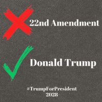 Cancel The 22nd Amendment Support Trump For President 2028 Cotton Canvas Backpack
