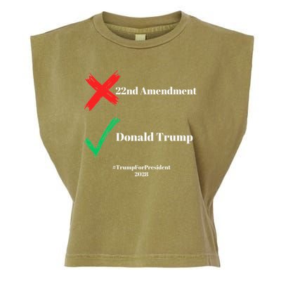 Cancel The 22nd Amendment Support Trump For President 2028 Garment-Dyed Women's Muscle Tee