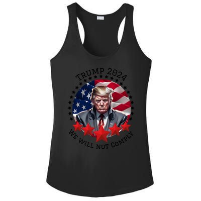 Cool Trump 2024 We Will Not Comply Ladies PosiCharge Competitor Racerback Tank