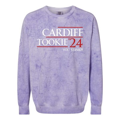 Cardiff Tookie 24 You Stink Colorblast Crewneck Sweatshirt