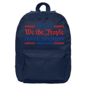 Christmas Trump 2024 Maga Patriot Statement Xmas We The People Have Spoken Gift 16 in Basic Backpack