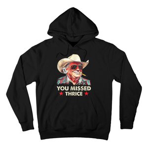 Cowboy Trump 2024 Us Flag Hoodie