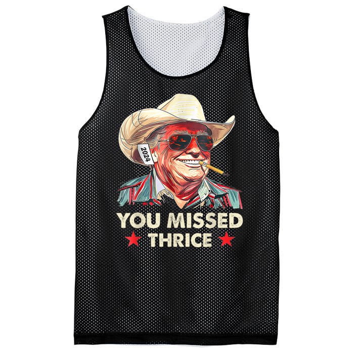 Cowboy Trump 2024 Us Flag Mesh Reversible Basketball Jersey Tank