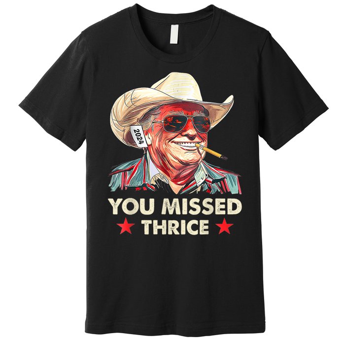 Cowboy Trump 2024 Us Flag Premium T-Shirt