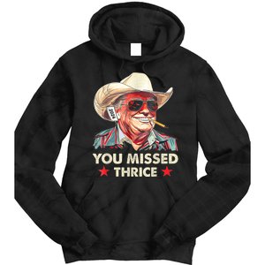 Cowboy Trump 2024 Us Flag Tie Dye Hoodie