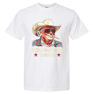 Cowboy Trump 2024 Us Flag Garment-Dyed Heavyweight T-Shirt