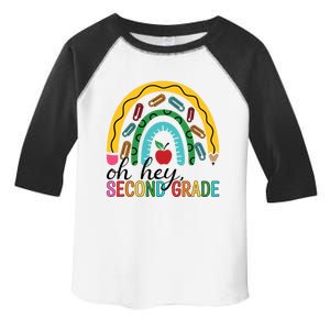 Cute Teacher 2Nd Grade Team Oh Hey Second Grade Rainbow Gift Toddler Fine Jersey T-Shirt