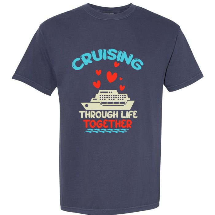 Cruising Trip 2024 Family Anniversary Trip Couples Matching Garment-Dyed Heavyweight T-Shirt