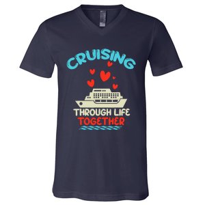 Cruising Trip 2024 Family Anniversary Trip Couples Matching V-Neck T-Shirt