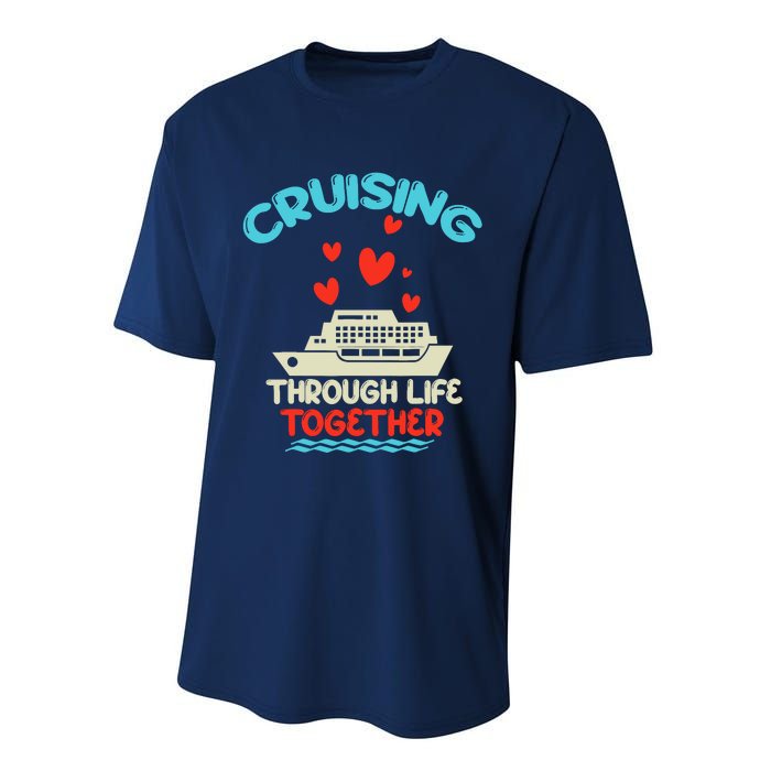 Cruising Trip 2024 Family Anniversary Trip Couples Matching Performance Sprint T-Shirt