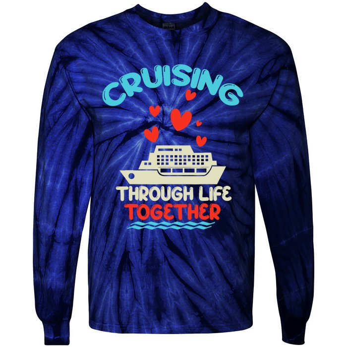 Cruising Trip 2024 Family Anniversary Trip Couples Matching Tie-Dye Long Sleeve Shirt