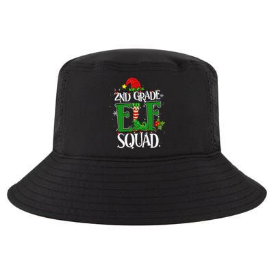 Christmas Teacher 2nd Grade Elf Squad Xmas Lights Pajamas Cool Comfort Performance Bucket Hat